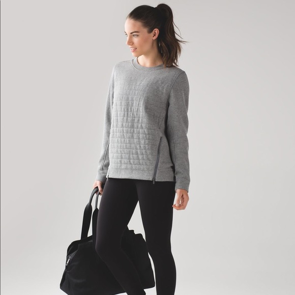 lululemon athletica Sweaters - Lululemon Fleece Be True Crew / Heathered Grey